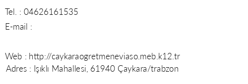 Trabzon aykara retmenevi telefon numaralar, faks, e-mail, posta adresi ve iletiim bilgileri